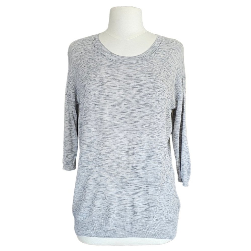 Aritzia Wilfred Balzac Linen Blend Sweater Heather Gray Size M
